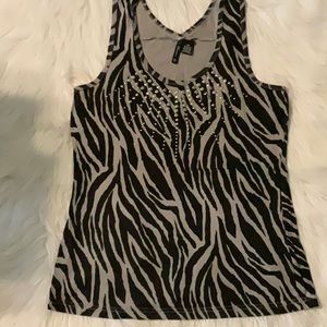 New directions racer back top with bling.